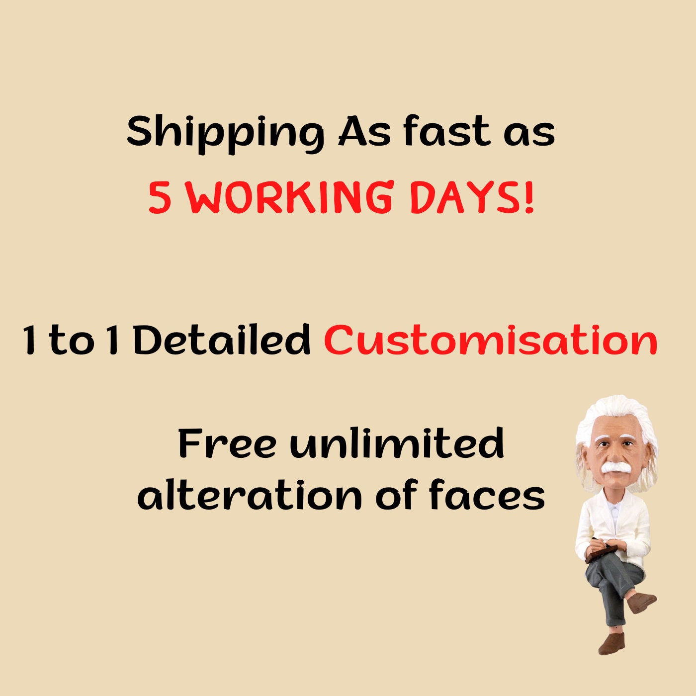 Customizable Handcrafted Polymer Clay Doll